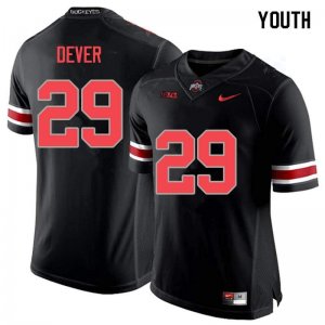 Youth Ohio State Buckeyes #29 Kevin Dever Blackout Nike NCAA College Football Jersey Breathable KRJ5744SK